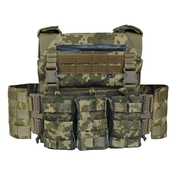 Плитоноска тактична з підсумками MOLLE MM-14 (піксель ЗСУ) 78154898 фото