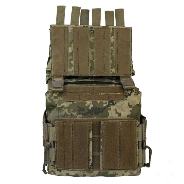 Плитоноска тактична з підсумками MOLLE MM-14 (піксель ЗСУ) 78154898 фото