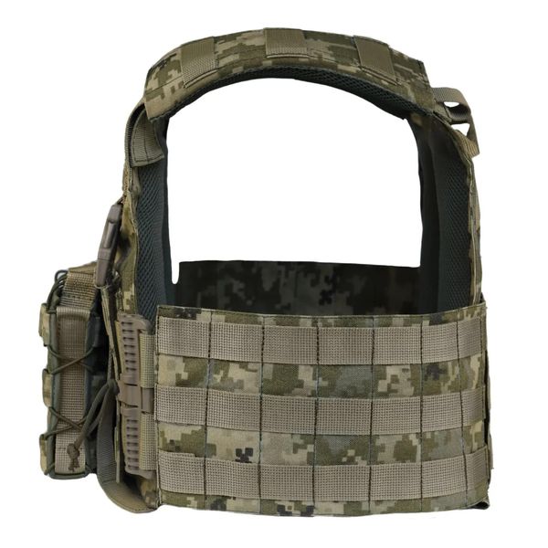 Плитоноска тактична з підсумками MOLLE MM-14 (піксель ЗСУ) 78154898 фото